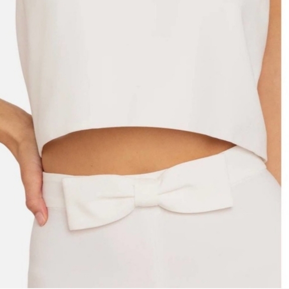 SOLD DO NoT BUY lack Halo White High Rise Wide Leg Pants Wedding - Picture 4 of 11